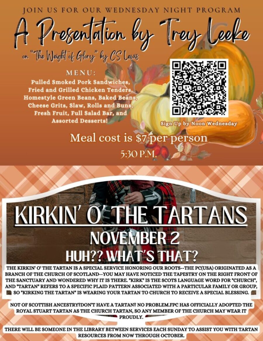 4 Wednesday Night Menu