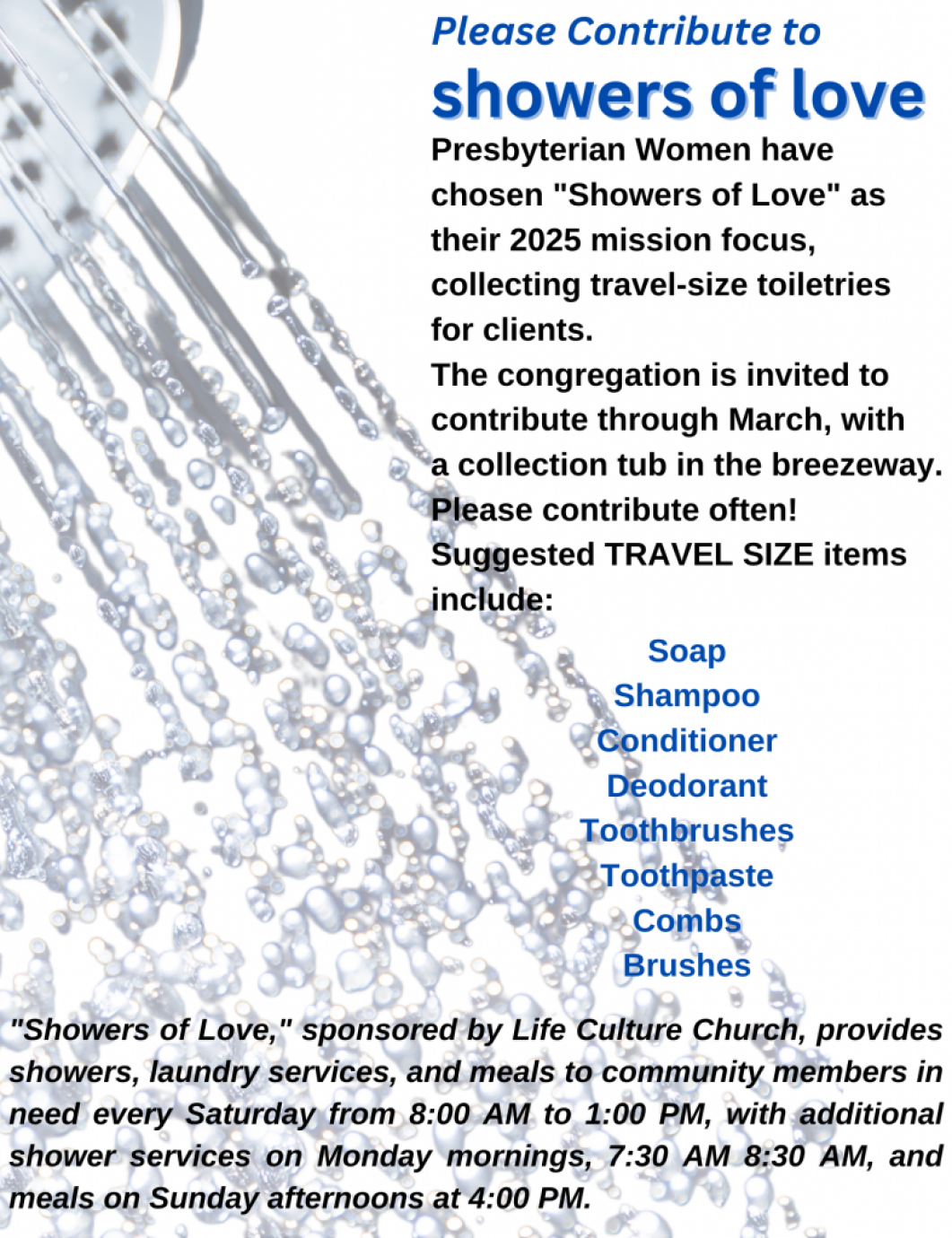 short SHOWERS OF LOVE DRAFT 2024